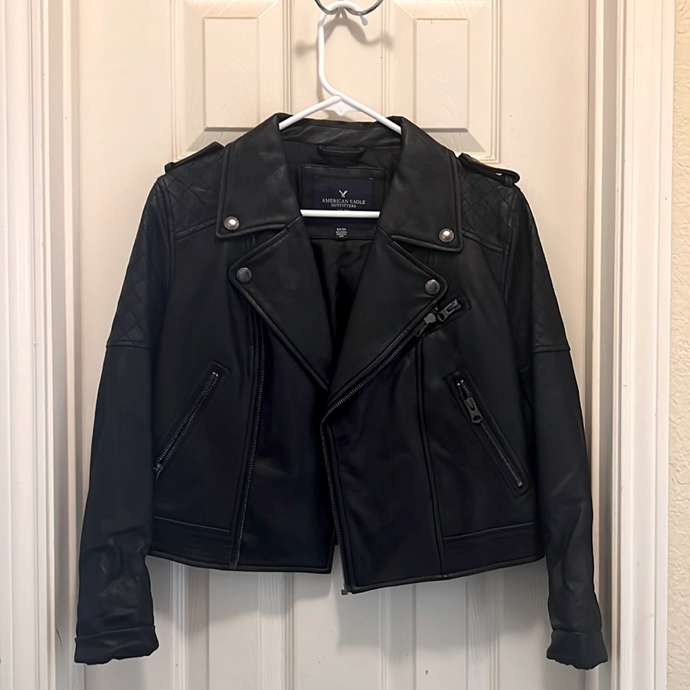 American eagle leather jacket